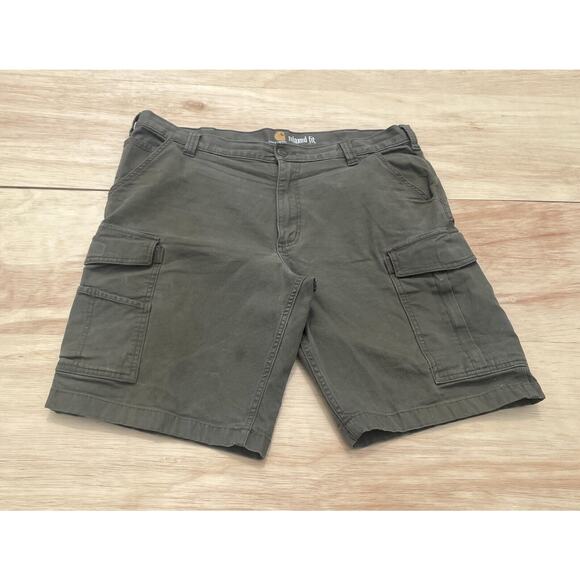 CARHARTT Short Relaxed Fit Work Stretch Cargo Comfort Flex Men's Gray SIZE 38" - Picture 1 of 6